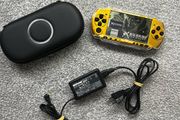 Modded Sony Custom Mario PSP 3000 with Over 100 Games with Case, Charger &amp; PSP Protector