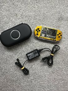 Modded Sony Custom Mario PSP 3000 with Over 100 Games with Case, Charger & PSP Protector