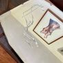 Large Vintage Mid Century Bevelled Mirror with Chain Reverse Etched Chinoiserie Detail Image 4