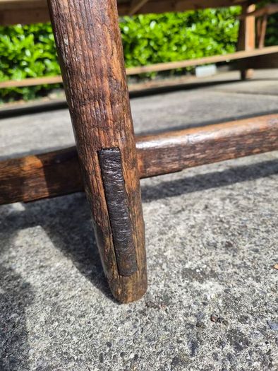 Antique mid 18c yew bench