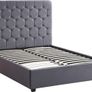 Madison Ottoman 4'6" Bed Grey Velvet Fabric Image 2