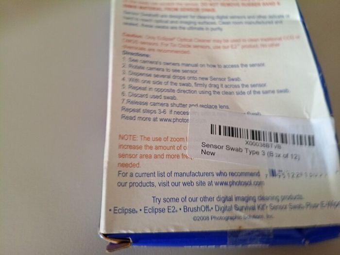 Sensor swab kit