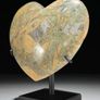 Crystal Heart On Custom Display Stand - Maligano Jasper Image 2