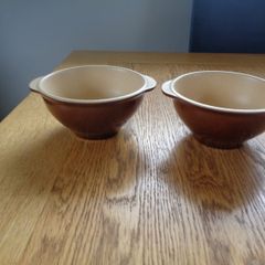 French Vintage "Emile Henry Bowls x 2 for Sale