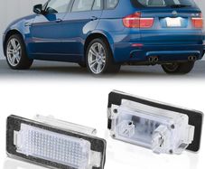 LED Number Plate Light for BMW E82 E88 E90 E91 E92 E93 E39 E60 E61 F07 F10 F11 F18 X1 E84 X3 F25 X5 E70 E72 F15 X6 E71 E72, License Plate Light Built-In Canbus Error Free, 2Pcs