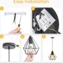 Industrial Ceiling Lights | Ceiling Light Fitting | Basket Metal Basket Pendant Lighting Ceiling | Retro Chandeliers Ceiling Light E27 Bulb For Living Room Hallway Kitchen Bedroom Lighting (FREE POSTAGE) Image 5