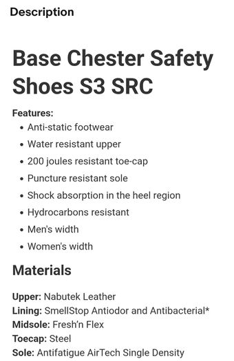 Base Chester Safety shoes