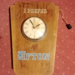 I Perfer Afton 1950s Wall Clock