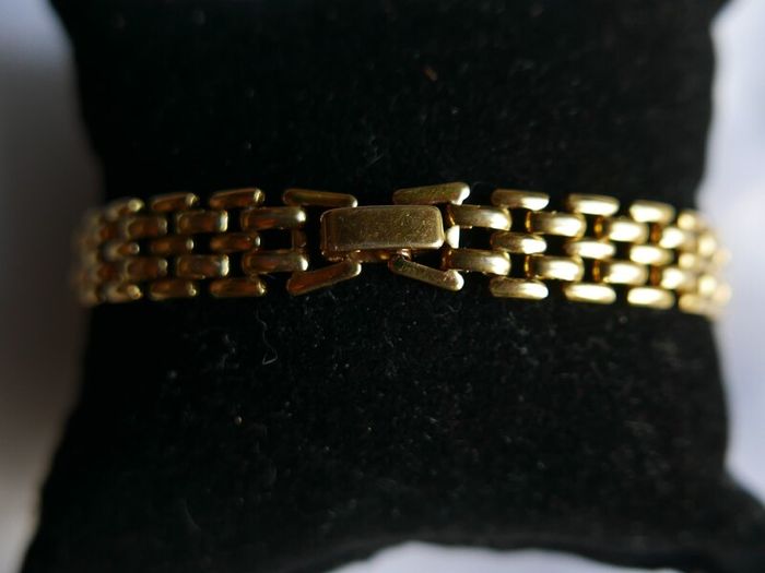 18Ct Gold Plated Bracelet Bangle L-8"  11,6g