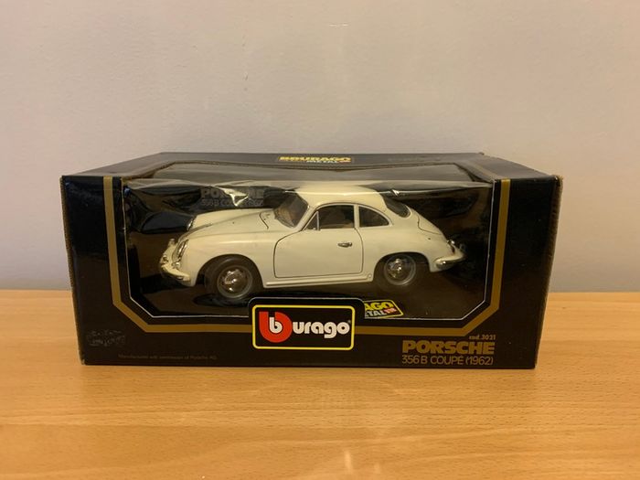1/18 Burago Model Car Porsche 356 B Coupe 1962