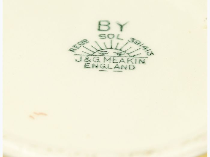 J&g Meakin Sol Ware tureen Ironstone Covered Vegetable Tureen Green White & Gold