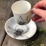 Sarah Horne Botanicals Fine Bone China Floral Decadence Espresso Cup and Saucer Image 2