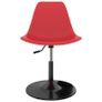 Swivel Dining Chairs 4 pcs Red PP Image 3