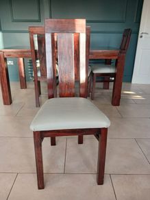Set of 6 Solid Hardwood Dining Chairs