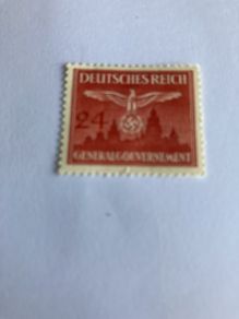 WW2 German Third Reich stamp 1942 - Eagle/Swastika