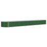 Garden Raised Bed Galvanised Steel 440x80x36 cm Green Image 3