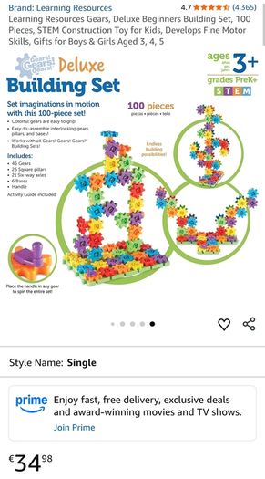 Gears set toy kids Beginners Building Set | STEM