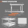 2 Tier 41 cm x 53.3 cm Pull Out Cabinet Organizer, Heavy Duty Slide Out Pantry Shelves, Chrome-Plated Steel Roll Out Drawers Image 2