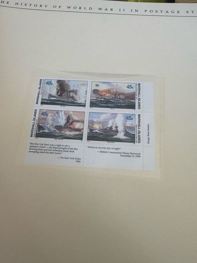 The History of World War II in post stamps
