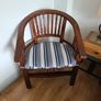 Large Wooden Tub Chair Image 2