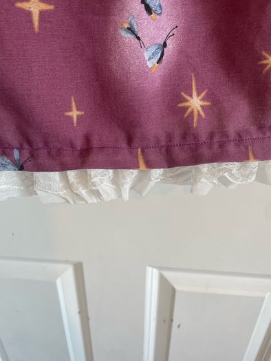 Hand made cottagecore style ruffle lace maxi skirt ladies 8-10