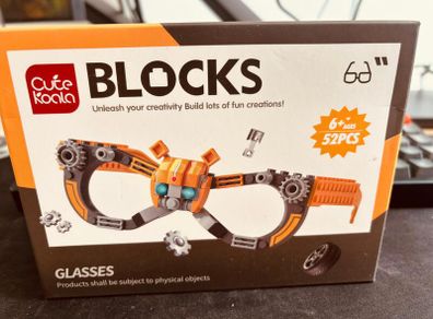 Mechanical Glasses DIY Mech Robot Glass Building Block Set for Kids