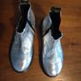 Dr Martens Youth 2976 Crinkle Metallic Chelsea Boots Silver UK1 Image 6