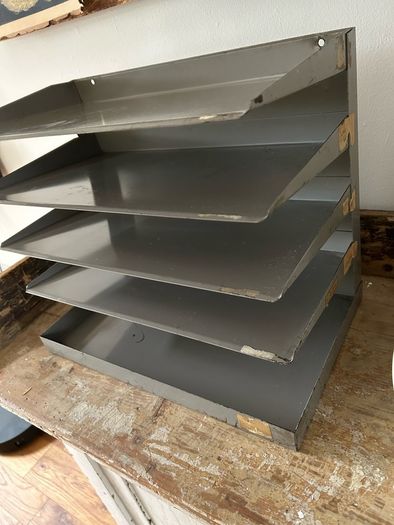 Vintage Industrial Filing Unit/ Organiser