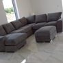 Large L shaped couch with foot stool Image 5