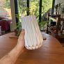 Cream angled Vase Image 2