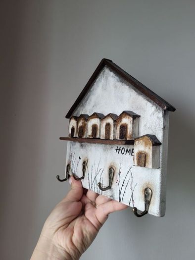 Handcrafted wooden key holder