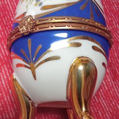 Vintage Egg Shaped Trinket Box