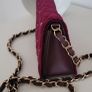 Accessorize burgundy velvet gold stud and chain bag - Rrp 50 Image 8