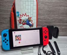 Nintendo Switch V2 32GB Handheld Console With Mix Joy-Cons - Excellent Condition