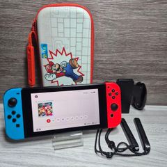 Nintendo Switch V2 32GB Handheld Console With Mix Joy-Cons - Excellent Condition