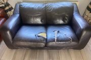 Brown leather Couch - needs reupholstering - Free