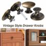 24PCS Vintage Cabinet Knobs, Chic Drawer Knobs, Antique Bronze Kitchen Cupboard Handles, 30mm Round Furniture Door Knobs Image 3
