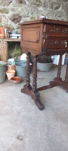 Antique ladies french seweing Chest oak early 1930s  Beautiful