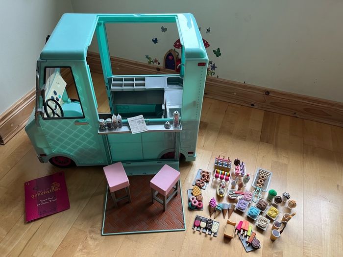our generation ice cream truck / dolls / dog and accessories
