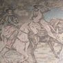 Large Framed Vintage Hunting Scene Wall Tapestry Image 5