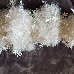 Snowflake Tinsel 4x2m