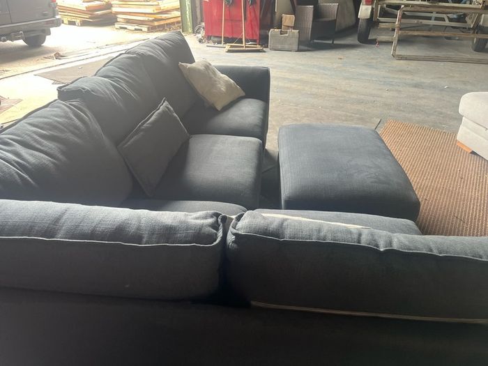 Blue corner sofa L shaped