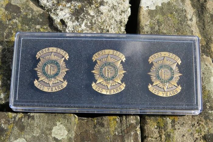 green set Irish Easter Rising, Irish Independence, Irish Civil War Commemoration badges