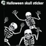 Vicor 6 sheets Halloween Party decoration,68pcs Halloween Window stickers,Skeleton and Ghost Window decals for Halloween Image 3