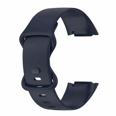Navy Silicone Band For Fitbit Charge 5 Replacement Sport Buckle Strap