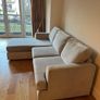 L Shape Couch in cream Image 3