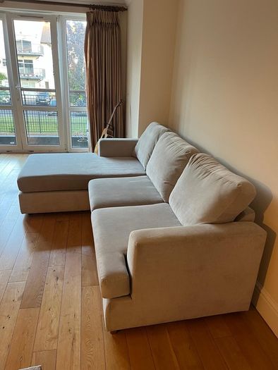 L Shape Couch in cream