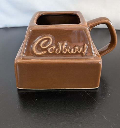 Cadbury Ceramic Advertising Pot Brown Glazed Vintage