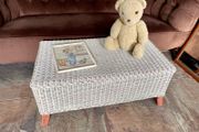 Sturdy Versatile Rattan and Bamboo Low Bench