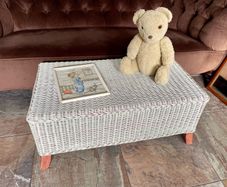 Sturdy Versatile Rattan and Bamboo Low Bench